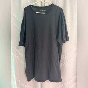 Free People Oversized Black Tee